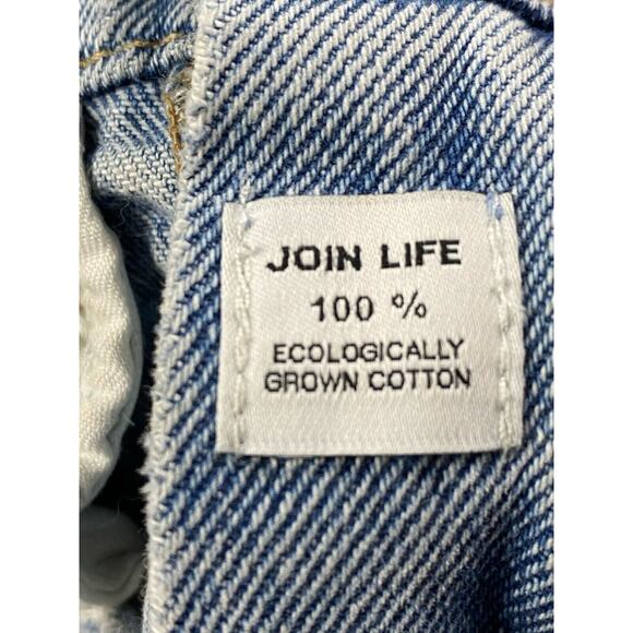 Zara Shorts Womens 8 Light Wash Blue Jean Cutoffs Distressed Faded 2” Cotton - Picture 4 of 8